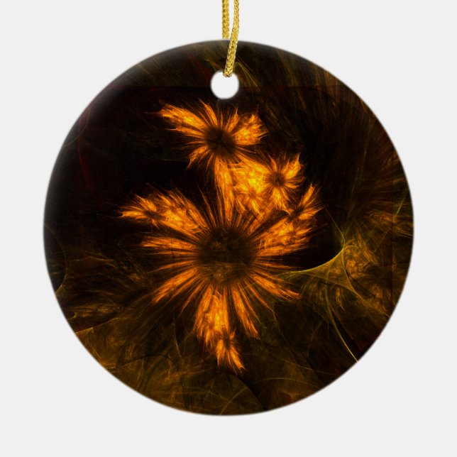 Mystique Garden Abstrakt Art Circle Ornament (Vorne)