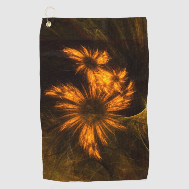 Mystique Garden Abstrakt Art Golfhandtuch (Vorderseite)