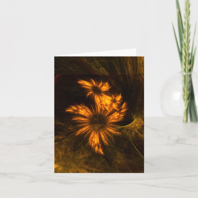 Mystique Garden Abstrakt Art Note Card Karte (Vorderseite)