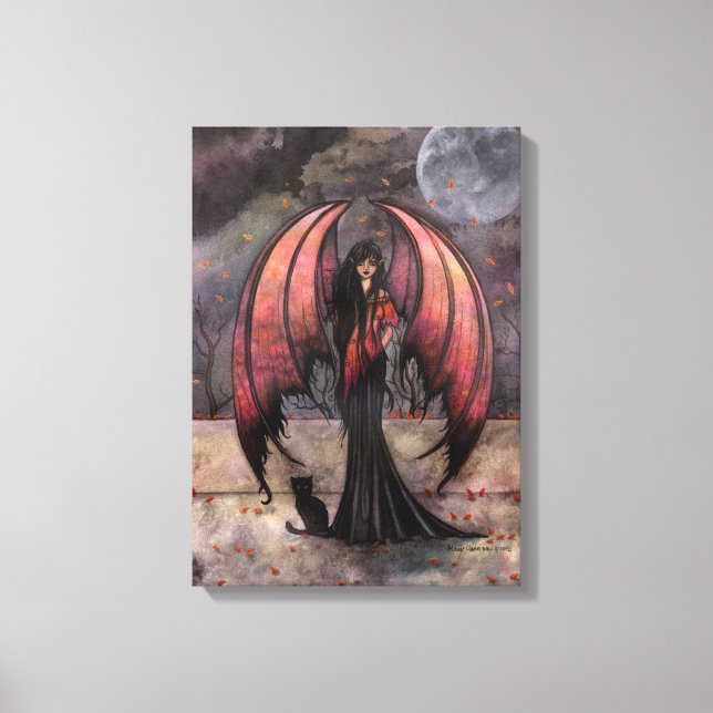 Mystique Gotische Fantasie Kunst des Herbstes Leinwanddruck (Vorderseite)