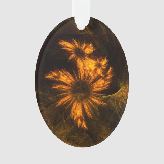 Mystique Jardin Art Abstrait Acrylique Oval (devant)