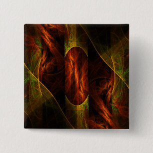 Mystique Jungle Abstrakt Art Button (Quadrat)