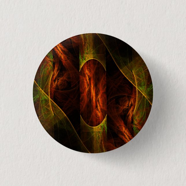 Mystique Jungle Abstrakt Art Button (rund) (Vorderseite)