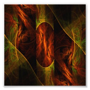 Mystique Jungle Abstrakt Art Foto Print
