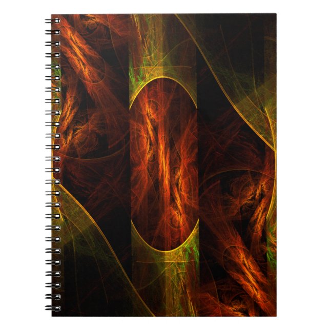Mystique Jungle Abstrakt Art Notebook Notizblock (Vorderseite)