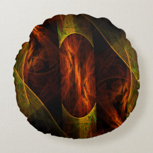 Mystique Jungle Abstrakt Art Rundkissen Rundes Kissen