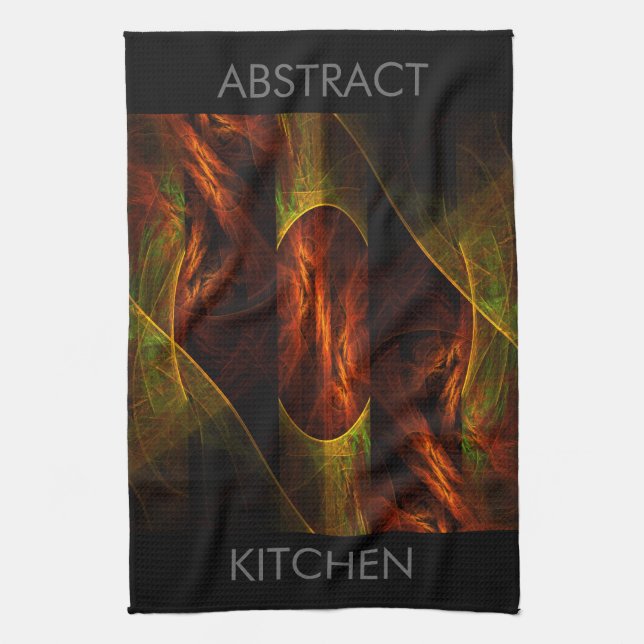 Mystique Jungle Art Abstrait Serviette de cuisine (Vertical)