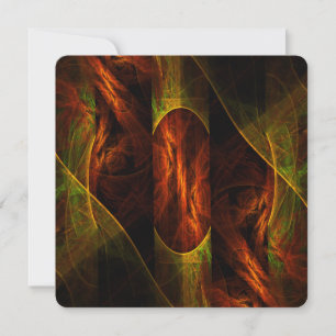 Mystique Jungle Moderne Abstrakte Fractal-Kunst Einladung