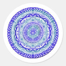 Mystisch blau, Mandala-Aufkleber