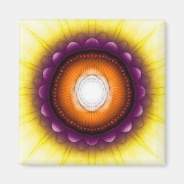 Mystisch glänzende orangefarbene Ornamente Magnet