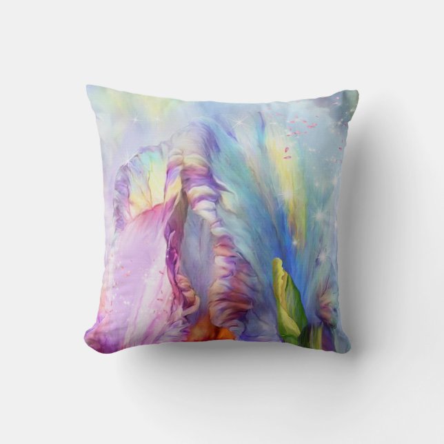 Mystisch rosa blau Abstrakt Kissen (Vorderseite)