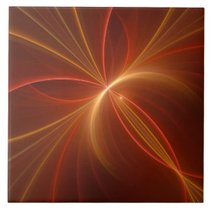Mystische abstrakte fraktale Kunst moderne warme F Fliese