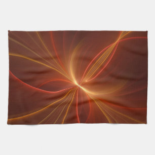 Mystische abstrakte fraktale Kunst moderne warme F Geschirrtuch