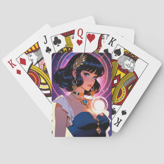 Mystische Anime-Spielkarten Spielkarten (Rückseite)