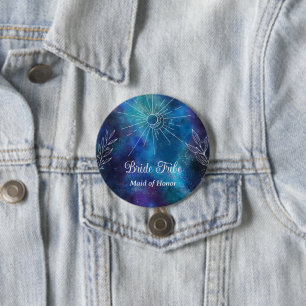 Mystische Aquarell-Junggesellinnenabschiedsparty Button