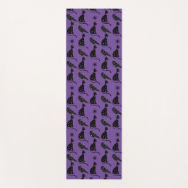 Mystische Astrologie Black Cat Raven Stars Yogamatte