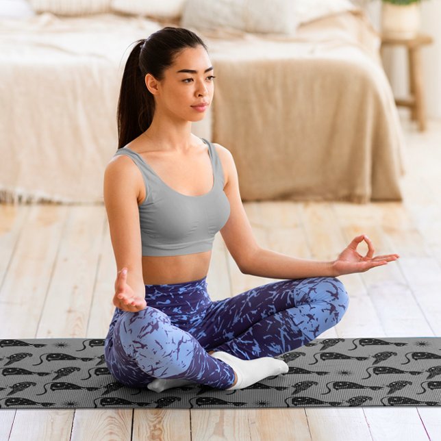 Mystische Astrologie Black Cat Raven Stars Yogamatte (Von Creator hochgeladen)