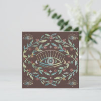 Mystische Augen Rose Weinreben Magischer Boho farb