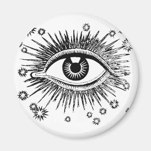 Mystische Augen sehen alles Magnet (Vorne)