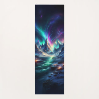 Mystische Aurora-Berg-Yogamatte – Fantasie-Natur Yogamatte
