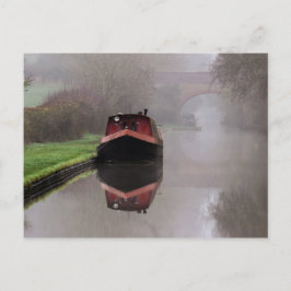 Mystische Barge am Kanal Postkarte