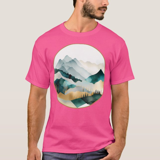 Mystische Berge aktiv T-Shirt (Vorderseite)