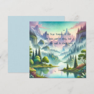 Mystische Berge und Zitate Mitteilungskarte