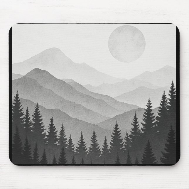 Mystische Berglandschaft – Künstlerisches Mauspad  (Vorne)