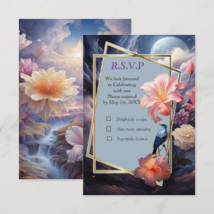 Mystische Blume des übernatürlichen Reiches RSVP Karte