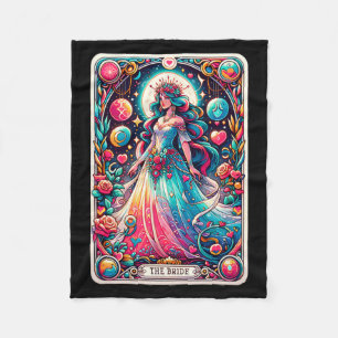 Mystische Bride Tarot Card Verzaubernde Hochzeitsk Fleecedecke