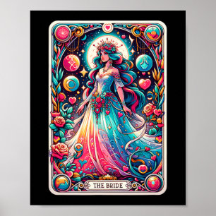 Mystische Bride Tarot Card Verzaubernde Hochzeitsk Poster