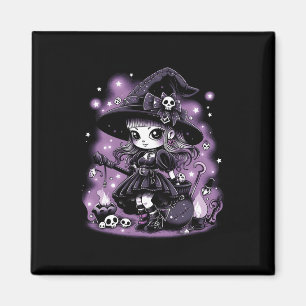 Mystische Charmen Halloween Hexe Graphic Magnet
