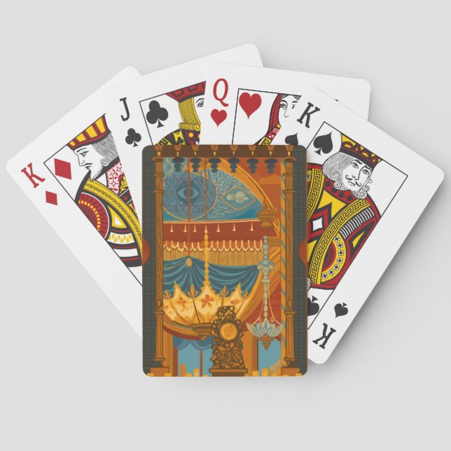 Mystische Deckenwerbung aus Brightons Musikraum Spielkarten (Rückseite)
