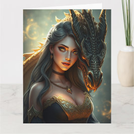 Mystische Drachenkunst Karte