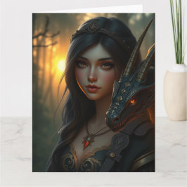 Mystische Drachenkunst Karte