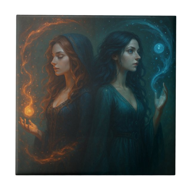 Mystische Dualität Fliese (Vorderseite)