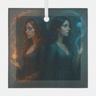 Mystische Dualität Ornament Aus Glas