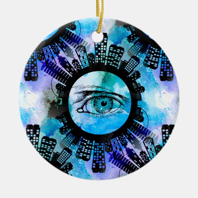 Mystische Eleganz im zeitgenössischen Stil Keramik Ornament (Vorne)