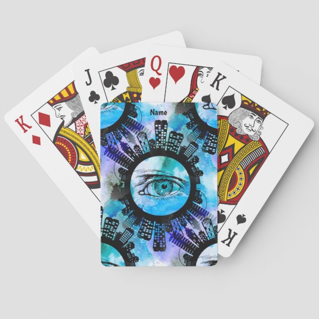 Mystische Eleganz im zeitgenössischen Stil Spielkarten (Rückseite)