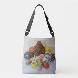 Mystische EnergieSeashells und Starfish-Quertasche Tragetaschen Mit Langen Trägern