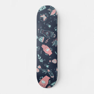 Mystische Esoterische Rosa Böse Augentropfenflott Skateboard