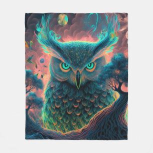 Mystische Eule psychedelische Decke Geisttier
