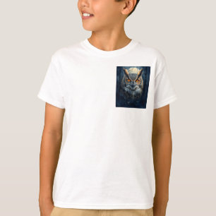 Mystische Eulen-Wasserfarbenkunst Dunkle Waldmon T-Shirt