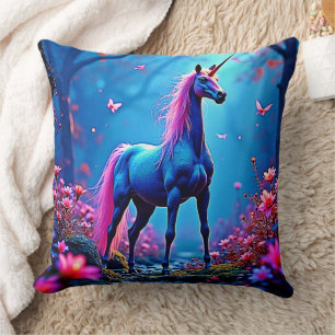 Mystische Fantasy-Einhorn-Kunst Kissen