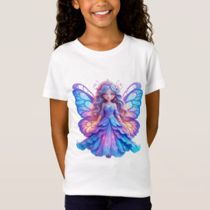 Mystische Feenprinzessin mit leuchtendem Schmetter T-Shirt