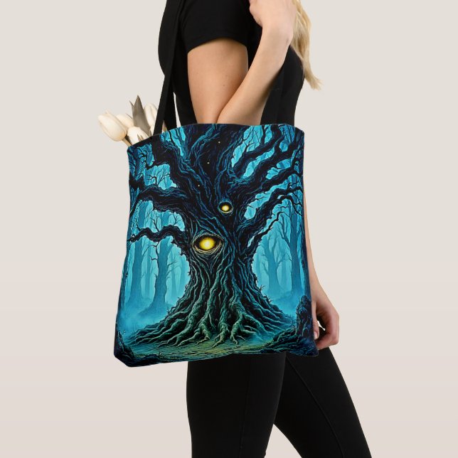Mystische Forest Eye Tree Art Tasche (Von Nahem)