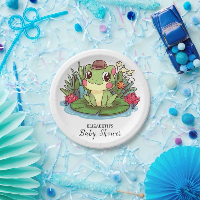 Mystische Frog-Babydusche Pappteller (Party)