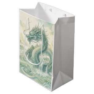 Mystische Fuchs-Drache-Wasserfarbenkunst (2) Mittlere Geschenktüte