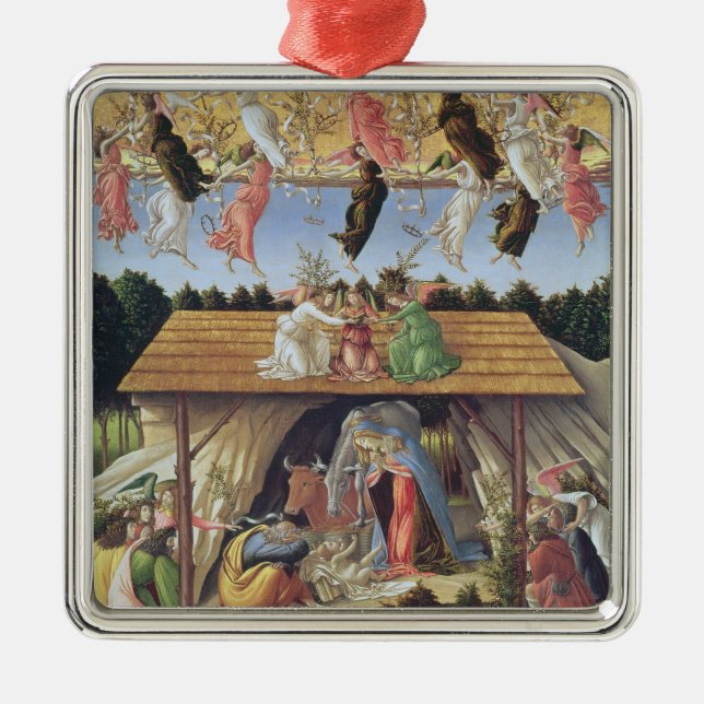 Mystische Geburt Christi, 1500 Ornament Aus Metall (Vorne)