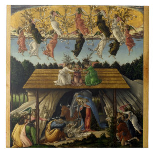 MYSTISCHE GEBURT von Sandro Botticelli ,Weihnachte Fliese